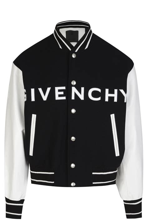 givenchy men wool bomber leather jacket